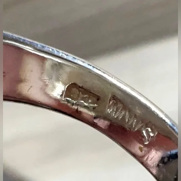 Vintage Designer MWS Sterling Silver Modernist Double Wave Wrap Ring, Size 5.5 - Picture 7 of 10